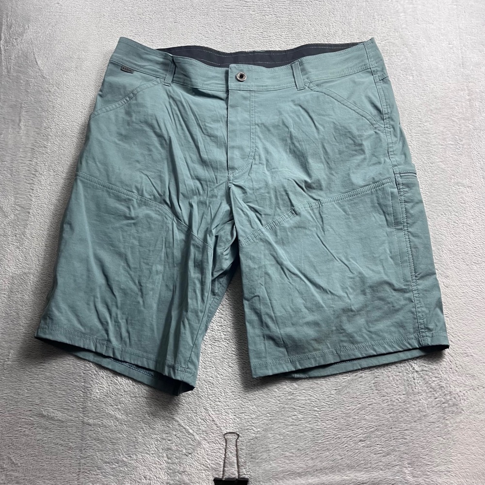 Kuhl Renegade Mens Shorts Size 38 Blue Green Hiking Outdoor Travel 5121